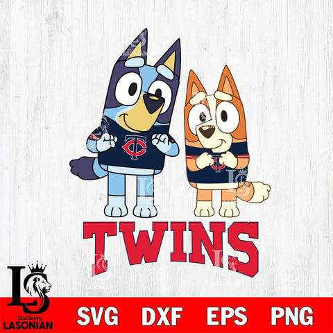 Minnesota Twins Bluey & Bingo 6 Svg Eps Dxf Png File, MLB svg, Digital Download, Instant Download