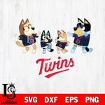 Minnesota Twins Bluey Dance Squats Svg Eps Dxf Png File, Digital Download, Instant Download