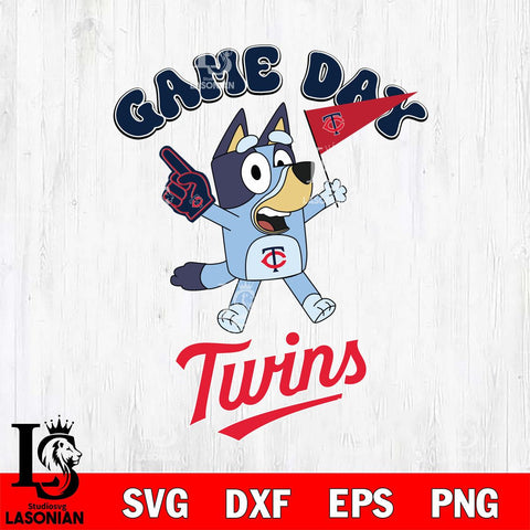 Minnesota Twins Bluey Game Day Svg Eps Dxf Png File, Digital Download, Instant Download