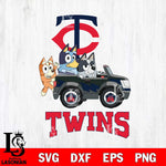 Minnesota Twins Bluey friends Svg Eps Dxf Png File, MLB svg, Digital Download, Instant Download