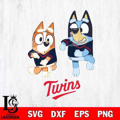 Minnesota Twins Bluey with Chilli Dance Svg Eps Dxf Png File, Digital Download, Instant Download