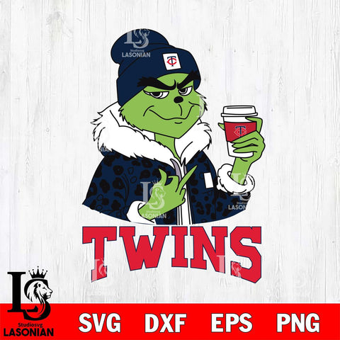 Minnesota Twins Boujee Grinch Leopard Christmas Cut Files Cricut, Svg Dxf Eps Png file , Silhouette