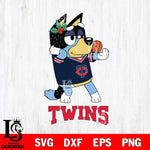 Minnesota Twins Christmas Bluey Bandit Heeler Cricut , Christmas Svg , Bluey svg , Digital Download, dxf eps png pdf file