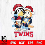 Minnesota Twins Christmas Bluey Family Sport Cricut , Christmas Svg , Bluey svg , Digital Download, dxf eps png pdf file