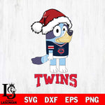 Minnesota Twins Christmas Bluey Hat Cricut , Christmas Svg , Bluey svg , Digital Download, dxf eps png pdf file