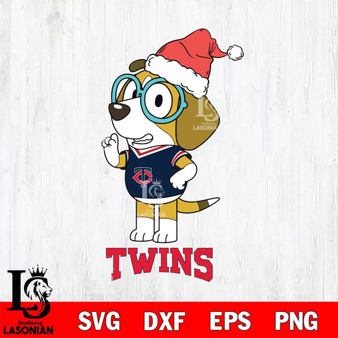 Minnesota Twins Christmas Bluey Honey Sport Cricut , Christmas Svg , Bluey svg , Digital Download, dxf eps png pdf file