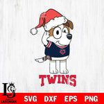 Minnesota Twins Christmas Bluey Jack Sport Cricut , Christmas Svg , Bluey svg , Digital Download, dxf eps png pdf file