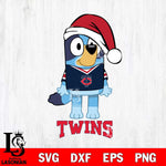 Minnesota Twins Christmas Bluey Sport Cricut , Christmas Svg , Bluey svg , Digital Download, dxf eps png pdf file