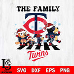 Minnesota Twins Family Bluey Christmas Svg Eps Dxf Png File, Digital Download