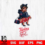 Minnesota Twins Fashion Black Fan Girl Betty Boop