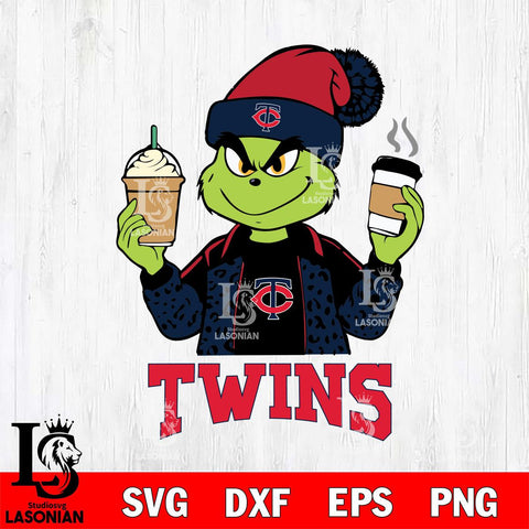 Minnesota Twins Grinch 2 coffee Svg Eps Dxf Png File, Digital Download, Instant Download