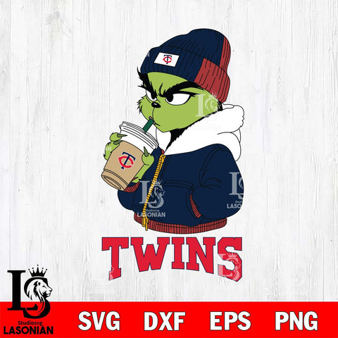 Minnesota Twins Grinch Bougie Christmas Cut Files Cricut, Svg Dxf Eps Png file , Silhouette