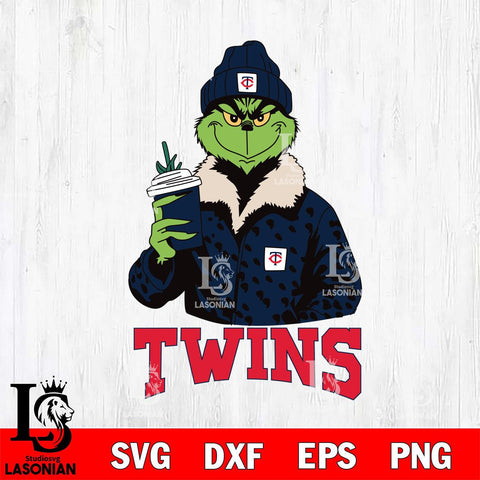 Minnesota Twins Grinch Christmas Cut Files Cricut, Svg Dxf Eps Png file , Silhouette