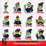 Minnesota Twins Grinch MLB Bundle 12 SVG Eps Dxf Png File, Digital Download, Instant Download