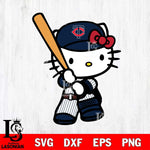 Minnesota Twins Hello Kitty 2 Svg Eps Dxf Png File, Digital Download, Instant Download