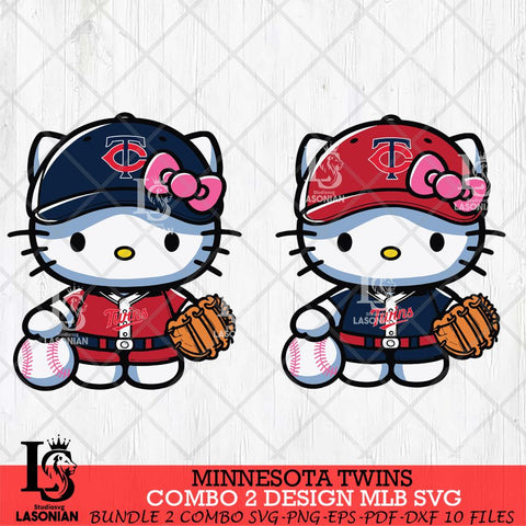 Minnesota Twins Hello Kitty Bundle 2 SVG Svg Eps Dxf Png File, Digital Download, Instant Download