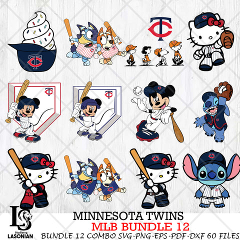 Minnesota Twins MLB Bundle 12 Svg Eps Dxf Png File, Digital Download, Instant Download