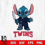 Minnesota Twins Stitch Horror 2 Svg Eps Dxf Png File, MLB svg, Digital Download, Instant Download