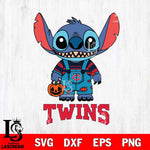 Minnesota Twins Stitch Horror Halloween Svg Eps Dxf Png File, MLB svg, Digital Download, Instant Download