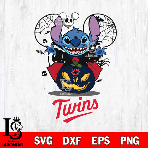 Minnesota Twins Stitch Horror Halloween Svg Eps Dxf Png File, Digital Download, Instant Download