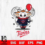 Minnesota Twins Stitch Pennywise Halloween Svg Eps Dxf Png File, Digital Download, Instant Download