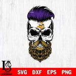 Minnesota Vikings Badass Beard Skull SVG