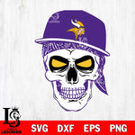 Minnesota Vikings Badass Hat Skull SVG