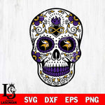 Minnesota Vikings Badass Mexico Skull SVG