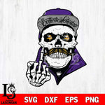 Minnesota Vikings Badass Skull PNG SVG