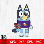 Minnesota Vikings Bluey 2 NFL Svg Eps Dxf Png File, Digital Download, Instant Download