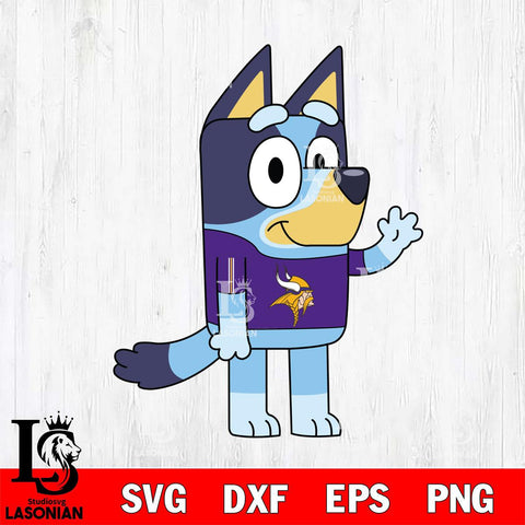 Minnesota Vikings Bluey 5 NFL Svg Eps Dxf Png File, Digital Download, Instant Download