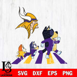 Minnesota Vikings Bluey 6 NFL Svg Eps Dxf Png File, Digital Download, Instant Download