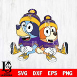 Minnesota Vikings Bluey & Bingo Football Svg Eps Dxf Png File, NFL svg, Digital Download, Instant Download