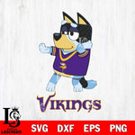 Minnesota Vikings Bluey Dad Dance Svg Eps Dxf Png File, Digital Download, Instant Download