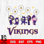 Minnesota Vikings Bluey Halloween Spooky Svg Eps Dxf Png File, Digital Download, Instant Download