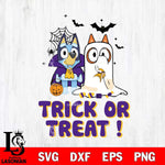 Minnesota Vikings Bluey Trick or Treat Halloween Svg Eps Dxf Png File, Digital Download, Instant Download