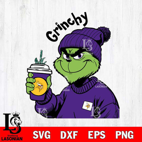 Minnesota Vikings Boujee Grinch 10 Svg Eps Dxf Png File, Digital Download, Instant Download