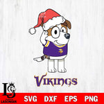 Minnesota Vikings Christmas Bluey Jack Sport Svg Eps Dxf Png File,Cut Svg Files, Digital File, Sublimation