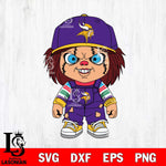 Minnesota Vikings Chucky Football Horror Halloween Svg Eps Dxf Png File, Digital Download, Instant Download