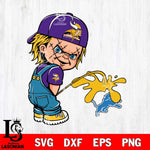 Minnesota Vikings Chucky Piss On Detroit Lions Svg Eps Dxf Png File, Digital Download, Instant Download