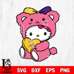 Minnesota Vikings Cute Hello Kitty 3 Svg Eps Dxf Png File, Digital Download, Instant Download