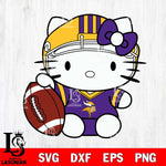 Minnesota Vikings Cute Hello Kitty Football 5 Svg Eps Dxf Png File, NFL svg, Digital Download, Instant Download