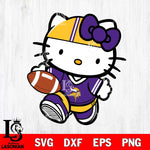 Minnesota Vikings Cute Hello Kitty Football 9 Svg Eps Dxf Png File, NFL svg, Digital Download, Instant Download