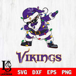 Minnesota Vikings Dabbing Santa Claus Ugly Christmas Svg Eps Dxf Png File,NFL Svg Files,Digital Download,Sublimation,Instant Download