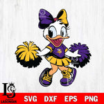 Minnesota Vikings Daisy Duck Cheerleader Svg Eps Dxf Png File, Digital Download, Instant Download