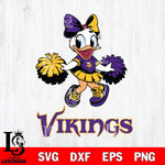 Minnesota Vikings Daisy Duck Cheerleader Disney, Svg Eps Dxf Png File, Digital Download