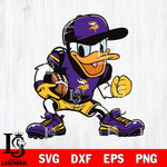 Minnesota Vikings Donal Duck Svg Eps Dxf Png File, Digital Download, Instant Download