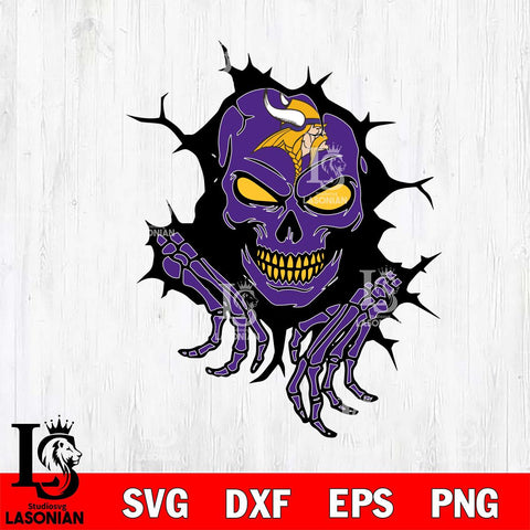 Minnesota Vikings Ferocious Skull SVG