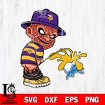 Minnesota Vikings Freddy Krueger Piss On Detroit Lions Svg Eps Dxf Png File, Digital Download, Instant Download