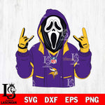 Minnesota Vikings Ghostface Scream Football Halloween Svg Eps Dxf Png File, Digital Download, Instant Download